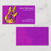 パープルバイオレットギター先生名刺 名刺 (正面/裏面)