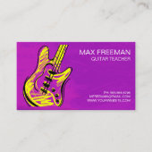 パープルバイオレットギター先生名刺 名刺 (正面)
