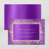 パープルバイオレットクリスタル結婚ズホテルアコモデーションA エンクロージャーカード (正面/裏面)