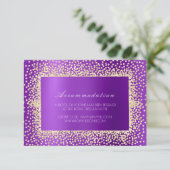 パープルバイオレットクリスタル結婚ズホテルアコモデーションA エンクロージャーカード (スタンド正面)