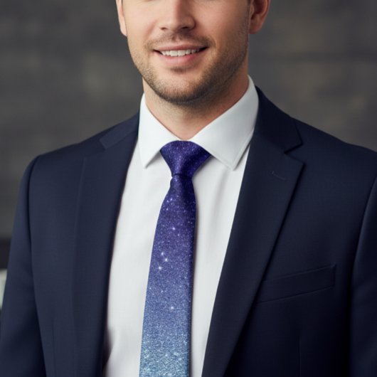 パープルバイオレットトレンディーグリッター ネクタイ