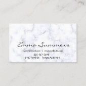 パープルバイオレットドリップスマーブルカスタマイズグリッター 名刺 (裏面)