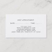 パープルバイオレットフローラ美容師アポイントメントGP 予約カード (裏面)