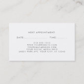 パープルバイオレットフローラ美容師アポイントメントS 予約カード (裏面)