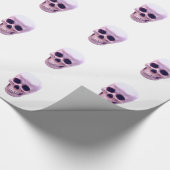 パープルバイオレットホワポップ・アートのイトアートスカルラッピング紙 ラッピングペーパー (角)