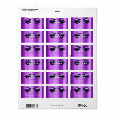 パープルバイオレットメイクアップラッシュスタイリスト美しいRSVP ラベル (フルシート)