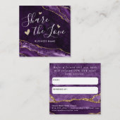 パープルバイオレット金ゴールドグリッターマーブルゲート共有ラブ 紹介カード (正面/裏面)