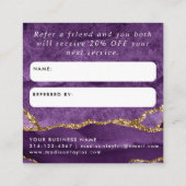 パープルバイオレット金ゴールドグリッターマーブルゲート共有ラブ 紹介カード (裏面)