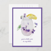 パープルバイオレット、レモネード メイソンジャー あなたのことを想って ポストカード (正面/裏面)