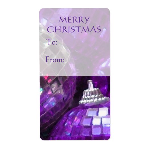 パープルバウブル'へ…から'ギフトラベルポートレート ラベル (正面)