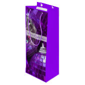 パープルバウブルズメリークリスマス抱き枕ワイン ワインギフトバッグ (裏面アングル)