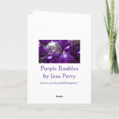 パープルバウブルズ「メリークリスマス」カードポートレート シーズンカード (裏面)