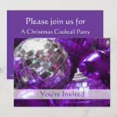 パープルバウブルズ「招待されました」 招待状 (正面/裏面)