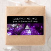 パープルバウブル「ファミリー名」ギフトラベルラベル黒 ラベル (インサイチュ)