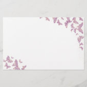 パープルバタフライアドバイスゲームミセス・ブライダルシャワー 便箋 (裏面)