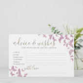 パープルバタフライアドバイスゲームミセス・ブライダルシャワー 便箋 (スタンド正面)