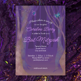 パープルバタフライエンチャントフォレストこうもりマッツバ 招待状