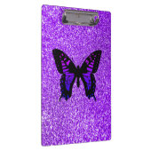 パープルバタフライオングリッター クリップボード (右)