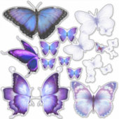 パープルバタフライカスタムコレクションのステッカー シール (正面)