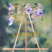 パープルバタフライキンセアニェラへようこそ アクリルサイン (ニュートラル)