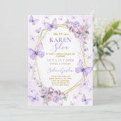 パープルバタフライキンセアニェラ招待状 招待状 (スタンド正面)