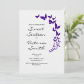 パープルバタフライスイート16招待状 招待状 (スタンド正面)