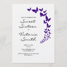 パープルバタフライスイート16招待状