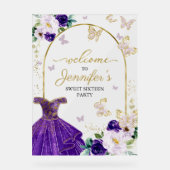 パープルバタフライスウィート16へようこそ アクリルサイン (正面)