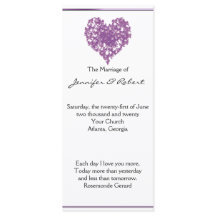 パープルバタフライハート結婚式 プログラム