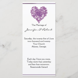 パープルバタフライハート結婚式 プログラム