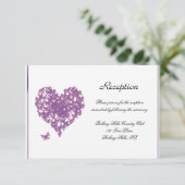 パープルバタフライハート結婚披露宴 招待状 (スタンド正面)