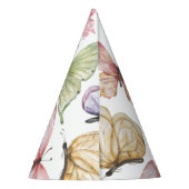 パープルバタフライバースデーパーティーハット パーティーハット (裏面)