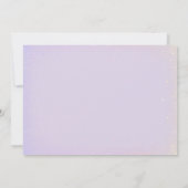 パープルバタフライバースデーパーティーフローラガール 招待状 (裏面)