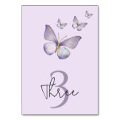 パープルバタフライバースデーパーティー テーブルナンバー (正面)