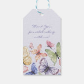 パープルバタフライバースデー ギフトタグ (裏面)