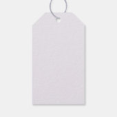 パープルバタフライフローラベビーシャワーガールギフトラベル ギフトタグ (裏面)