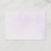 パープルバタフライブライダルシャワーレシピ要求 エンクロージャーカード (裏面)