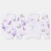 パープルバタフライベビーシャワーありがとう フェイバーボックス (見開き)