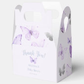 パープルバタフライベビーシャワーありがとう フェイバーボックス (見開き)