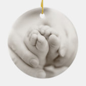 パープルバタフライベビー第1回クリスマスオーナメント セラミックオーナメント (裏面)
