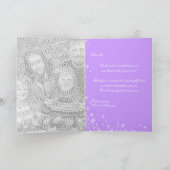 パープルバタフライワディング サンキューカード (内部)