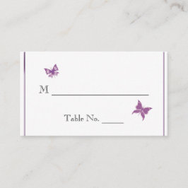 パープルバタフライ結婚ハート座席表 プレイスカード
