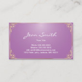 パープルバタフライ美しいトリートメント名刺 名刺 (裏面)