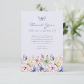 パープルバタフライ誕生日 サンキューカード (スタンド正面)