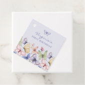 パープルバタフライ誕生日 フェイバータグ (インサイチュ)