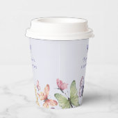 パープルバタフライ誕生日 紙コップ (右)