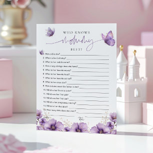 パープルバタフライ誰がママを知っ最高のている？ゲームカード アドバイスカード