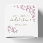 パープルバタフライ金ゴールドボホブライダルシャワーカスタム フェイバーボックス (上部)