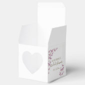 パープルバタフライ金ゴールドボホブライダルシャワーカスタム フェイバーボックス (オープン)