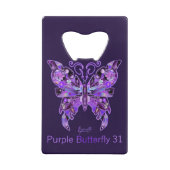 パープルバタフライ31クレジットカードボトルオープナー クレジットカード栓抜き (裏面)